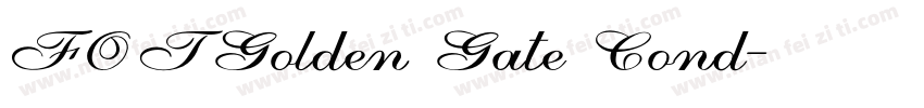 FOTGolden Gate Cond字体转换